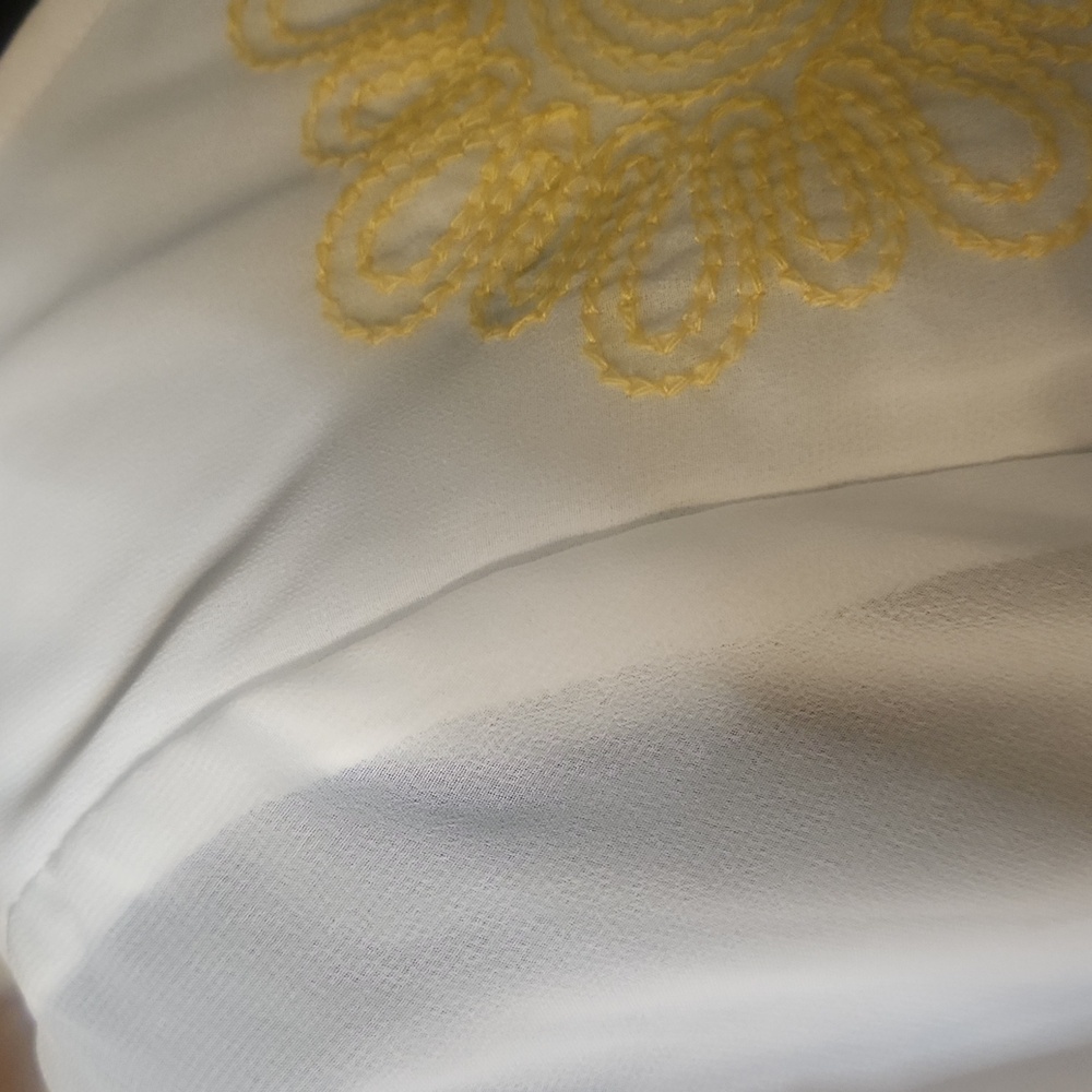Modcloth White Sheath Dress with Bishop Sleeves, Size Small - Picture 6 of 10